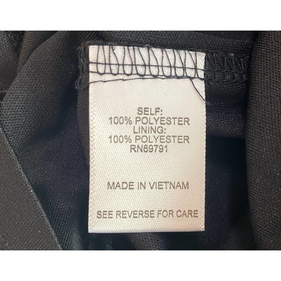 🛍️ Roz & Ali Black White Floral Blouse Cut Out Sleeves Womens Size XL - Picture 6 of 10